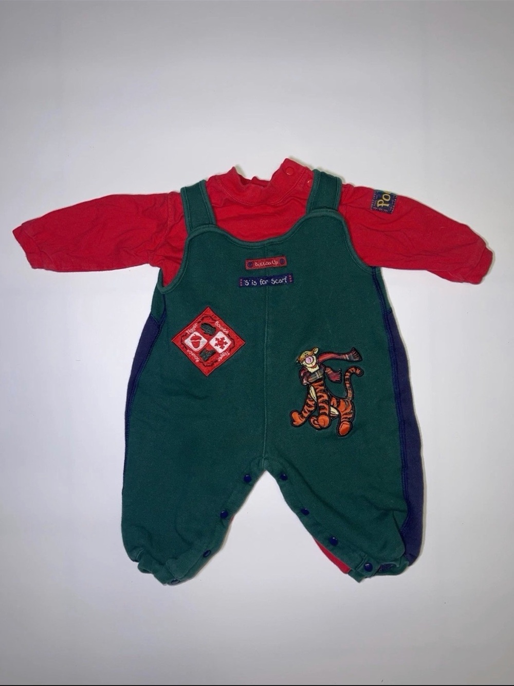 Disney Red and Green Baby Outfit with Tigger Accent